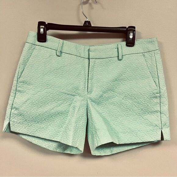 Banana Republic mint green patterned shorts Sz 6 - Picture 1 of 5